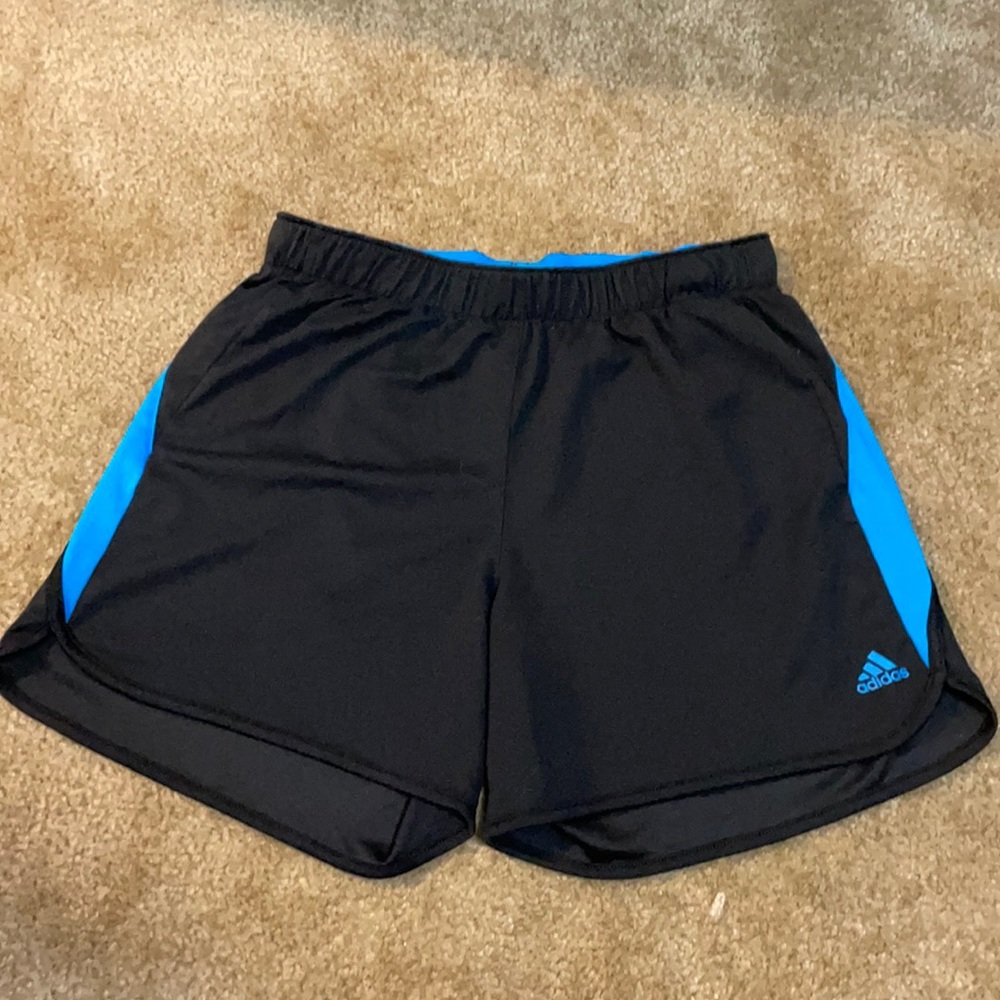 Adidas Black and Blue Running Shorts
